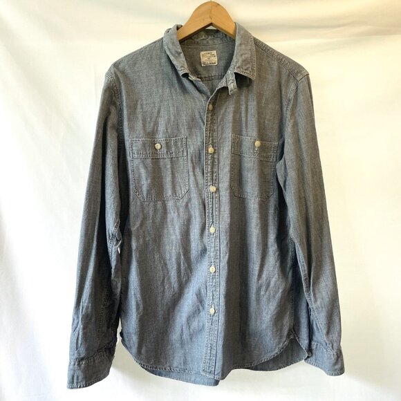 J. Crew Tops - J Crew 100% Cotton Chambray Button Down Shirt Vintage Medium Women’s  Vintage
